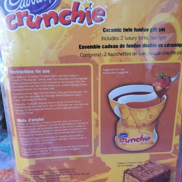 *BNIB* Cadbury Crunchie Chocolate Fondue Set - Picture 3 of 3